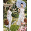 image:imageScarlet Darkness Summer Dresses for Women 2026 Floral Corset Maxi DressWhite Orange Floral