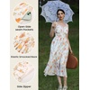 image:imageScarlet Darkness Summer Dresses for Women 2026 Floral Corset Maxi DressWhite Orange Floral