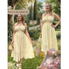 image:imageScarlet Darkness Summer Dresses for Women 2026 Floral Corset Maxi DressYellow