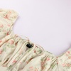 image:imageScarlet Darkness Summer Spring Split Floral Corset Midi Dress with PocketsBeige Orange Red Floral