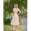 image:imageScarlet Darkness Summer Spring Split Floral Corset Midi Dress with PocketsBeige Red Ditsyfloral