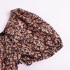 image:imageScarlet Darkness Summer Spring Split Floral Corset Midi Dress with PocketsBlack Orange Ditsy Floral