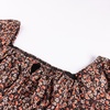 image:imageScarlet Darkness Summer Spring Split Floral Corset Midi Dress with PocketsBlack Orange Ditsy Floral