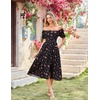 image:imageScarlet Darkness Summer Spring Split Floral Corset Midi Dress with PocketsBlack Pink Floral