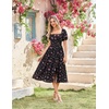 image:imageScarlet Darkness Summer Spring Split Floral Corset Midi Dress with PocketsBlack Pink Floral