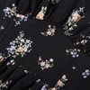 image:imageScarlet Darkness Summer Spring Split Floral Corset Midi Dress with PocketsBlack Yellow Ditsy Floral