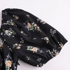 image:imageScarlet Darkness Summer Spring Split Floral Corset Midi Dress with PocketsBlack Yellow Ditsy Floral