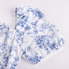 image:imageScarlet Darkness Summer Spring Split Floral Corset Midi Dress with PocketsBlue Bird Print