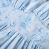 image:imageScarlet Darkness Summer Spring Split Floral Corset Midi Dress with PocketsLight Blue Rose Floral