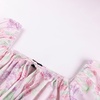 image:imageScarlet Darkness Summer Spring Split Floral Corset Midi Dress with PocketsPastel Pink Purple Floral