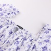 image:imageScarlet Darkness Summer Spring Split Floral Corset Midi Dress with PocketsPurple Ditsy Floral