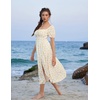 image:imageScarlet Darkness Summer Spring Split Floral Corset Midi Dress with PocketsWhite Yellow Floral