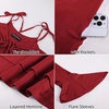 image:imageScarlet Darkness Tie Shoulder Flare Sleeve Renaissance Witch Fairy DressDark Red