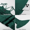 image:imageScarlet Darkness Tie Shoulder Flare Sleeve Renaissance Witch Fairy DressEmerald Green