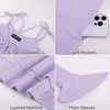 image:imageScarlet Darkness Tie Shoulder Flare Sleeve Renaissance Witch Fairy DressLight Lilac