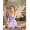 image:imageScarlet Darkness Tie Shoulder Flare Sleeve Renaissance Witch Fairy DressLight Lilac