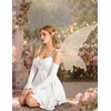 image:imageScarlet Darkness Tie Shoulder Flare Sleeve Renaissance Witch Fairy DressWhite