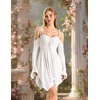 image:imageScarlet Darkness Tie Shoulder Flare Sleeve Renaissance Witch Fairy DressWhite