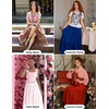 image:imageScarlet Darkness Tiered Maxi Skirts for Women 2026 Summer Beach Flowy Renaissance Long Skirt with Pockets