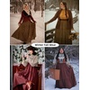 image:imageScarlet Darkness Tiered Maxi Skirts for Women 2026 Summer Beach Flowy Renaissance Long Skirt with Pockets