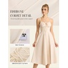 image:imageScarlet Darkness Women 2026 Corset Dress Milkmaid Slit Midi SundressApricot