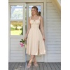 image:imageScarlet Darkness Women 2026 Corset Dress Milkmaid Slit Midi SundressApricot