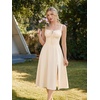 image:imageScarlet Darkness Women 2026 Corset Dress Milkmaid Slit Midi SundressApricot