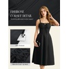 image:imageScarlet Darkness Women 2026 Corset Dress Milkmaid Slit Midi SundressBlack