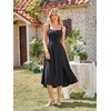 image:imageScarlet Darkness Women 2026 Corset Dress Milkmaid Slit Midi SundressBlack