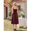image:imageScarlet Darkness Women 2026 Corset Dress Milkmaid Slit Midi SundressBurgundy