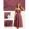 image:imageScarlet Darkness Women 2026 Corset Dress Milkmaid Slit Midi SundressCranberry