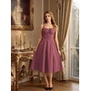 image:imageScarlet Darkness Women 2026 Corset Dress Milkmaid Slit Midi SundressCranberry