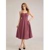 image:imageScarlet Darkness Women 2026 Corset Dress Milkmaid Slit Midi SundressCranberry