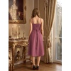 image:imageScarlet Darkness Women 2026 Corset Dress Milkmaid Slit Midi SundressCranberry