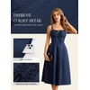 image:imageScarlet Darkness Women 2026 Corset Dress Milkmaid Slit Midi SundressDark Blue