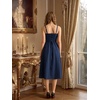 image:imageScarlet Darkness Women 2026 Corset Dress Milkmaid Slit Midi SundressDark Blue