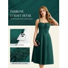 image:imageScarlet Darkness Women 2026 Corset Dress Milkmaid Slit Midi SundressForest Green