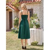 image:imageScarlet Darkness Women 2026 Corset Dress Milkmaid Slit Midi SundressForest Green