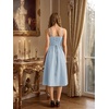 image:imageScarlet Darkness Women 2026 Corset Dress Milkmaid Slit Midi SundressLight Blue