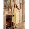 image:imageScarlet Darkness Women 2026 Corset Dress Milkmaid Slit Midi SundressLight Yellow