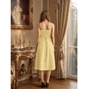 image:imageScarlet Darkness Women 2026 Corset Dress Milkmaid Slit Midi SundressLight Yellow