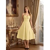 image:imageScarlet Darkness Women 2026 Corset Dress Milkmaid Slit Midi SundressLight Yellow