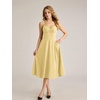 image:imageScarlet Darkness Women 2026 Corset Dress Milkmaid Slit Midi SundressLight Yellow