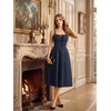 image:imageScarlet Darkness Women 2026 Corset Dress Milkmaid Slit Midi SundressNavy Blue