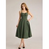 image:imageScarlet Darkness Women 2026 Corset Dress Milkmaid Slit Midi SundressOlive Green