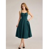 image:imageScarlet Darkness Women 2026 Corset Dress Milkmaid Slit Midi SundressPeacock Blue