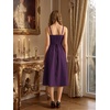 image:imageScarlet Darkness Women 2026 Corset Dress Milkmaid Slit Midi SundressPurple