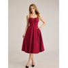 image:imageScarlet Darkness Women 2026 Corset Dress Milkmaid Slit Midi SundressRed