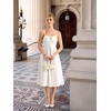image:imageScarlet Darkness Women 2026 Corset Dress Milkmaid Slit Midi SundressWhite