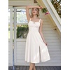 image:imageScarlet Darkness Women 2026 Corset Dress Milkmaid Slit Midi SundressWhite